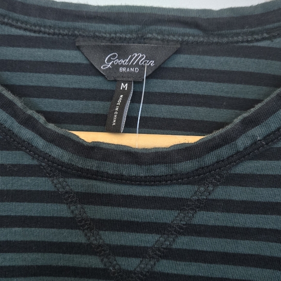 NEW Good Man Brand Dark Striped Crewneck Sweater - Picture 3 of 3